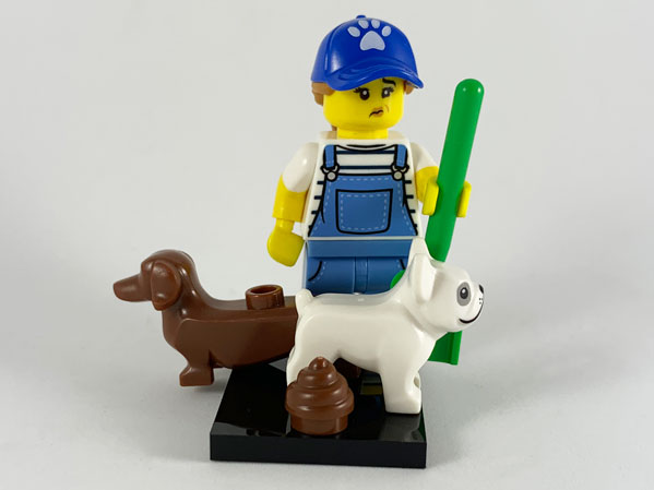 LEGO® Collectible Minifigure Series 19 – col19-9 Dog Sitter  set w/Stand & Acces Complete Set with Stand & Accessories
