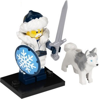 LEGO® Collectible Minifigure Series 22 – col22-4 Snow Guardian  set w/Stand & Acces Complete Set with Stand & Accessories