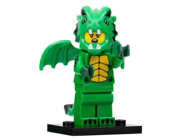 LEGO® Collectible Minifigure Series 23 – Green Dragon Costume  Set (col23-12) Complete Set with Stand & Accessories