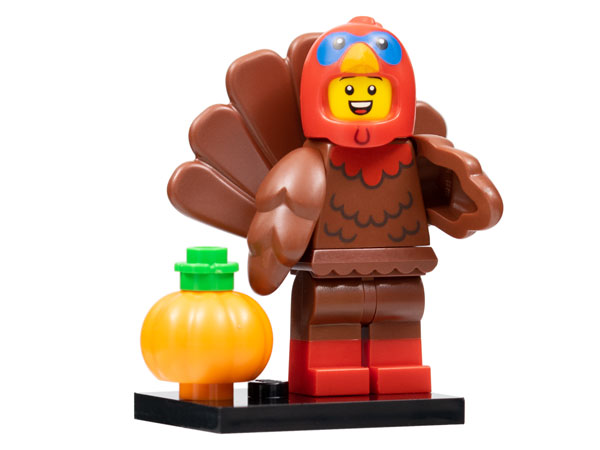 LEGO® Collectible Minifigure Series 23 – col23-9 Turkey Costume  set w/Stand & Acces Complete Set with Stand & Accessories