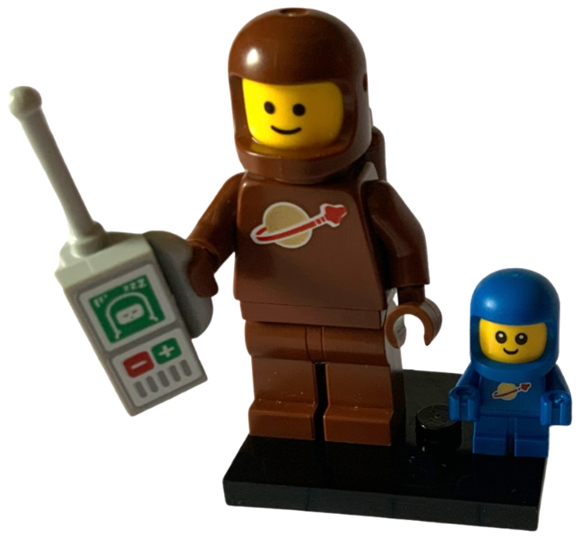 LEGO® Collectible Minifigure Series 24 – col24-3 Brown Astronaut and Spacebaby  Set Complete Set with Stand & Accessories
