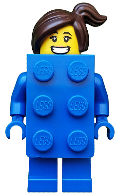 Preowned LEGO® Minifigure – col314 Brick Suit Girl Series 18