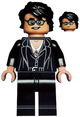Preowned LEGO® Minifigure – Jurassic World col333 Dr. Ian Malcolm Partially Open Shirt w/Ja