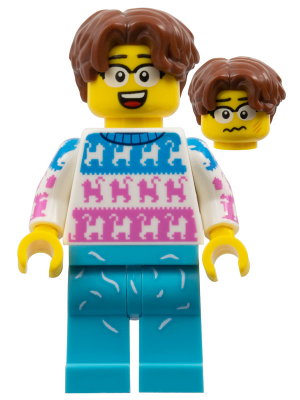Preowned LEGO® Minifigure – col459 Cat Lover, Series 27