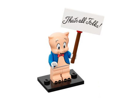 LEGO® Minifigure collt-12 Porky Pig Complete set w/Stand & Acces
