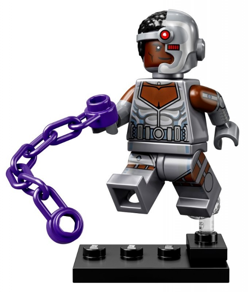 LEGO® Minifigure colsh-9 Cyborg DC Super Heroes Complete set w/Stand & Acces