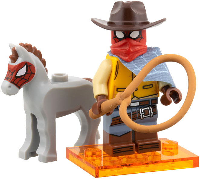 LEGO® Minifigure colspi-11 Patrick O'Hara / Web-Slinger, Spider-Man Across the Spider-Verse (Complete Set with Stand and Accessories)