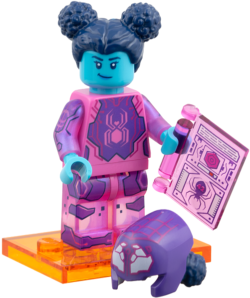 LEGO® Minifigure colspi-9 Margo Kess / Spider-Byte, Spider-Man Across the Spider-Verse (Complete Set with Stand and Accessories)