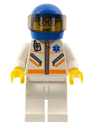 Preowned LEGO® Minifigure – Town cty0080 Doctor Jacket w/Zipper and EMT Star of Life White