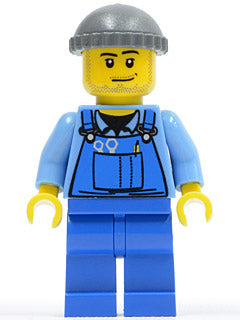 Preowned LEGO® Minifigure – Town cty0247 Overalls w/Tools in Pocket Blue Dark Bluish Gray K