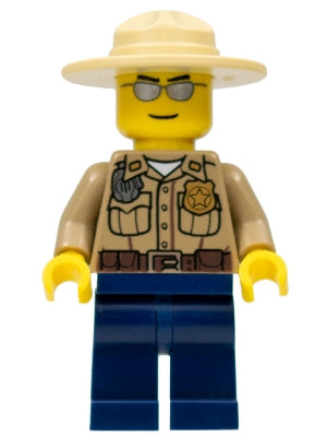 Preowned LEGO® Minifigure – Town cty0260 Forest Police Dark Tan Shirt w/Pockets Radio and G