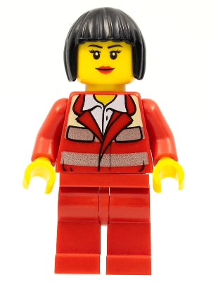 Preowned LEGO® Minifigure – Town cty0271 Paramedic Red Uniform Female Black Bob Cut Hair