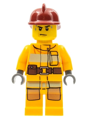 Preowned LEGO® Minifigure – Town cty0279 Fire Bright Light Orange Fire Suit w/Utility Belt