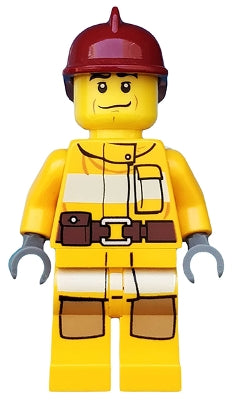 Preowned LEGO® Minifigure – Town cty0286 Fire Bright Light Orange Fire Suit w/Utility Belt