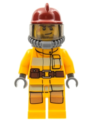 Preowned LEGO® Minifigure – Town cty0287 Fire Bright Light Orange Fire Suit w/Utility Belt