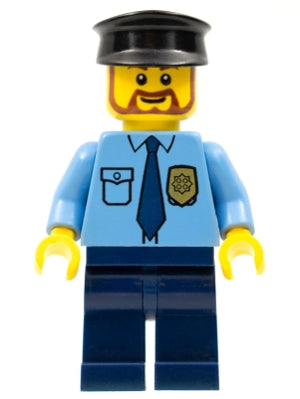 Preowned LEGO® Minifigure – Town cty0289 Police City Shirt w/Dark Blue Tie and Gold Badge D