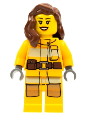 Preowned LEGO® Minifigure – Town cty0337 Fire Bright Light Orange Fire Suit w/Utility Belt