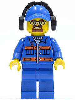 LEGO® Minifigure Town cty0401 Blue Jacket w/Pockets and Orange Stripes Blue Legs