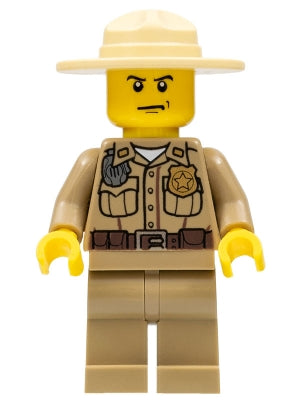 LEGO® Minifigure Town cty0425 Forest Police Dark Tan Shirt w/Pockets Radio and G