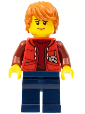 Preowned LEGO® Minifigure – Town cty0603 Deep Sea Submariner Female Dark Orange Hair