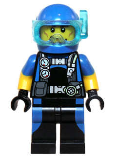 Preowned LEGO® Minifigure – Town cty0617 Scuba Diver Male Blue