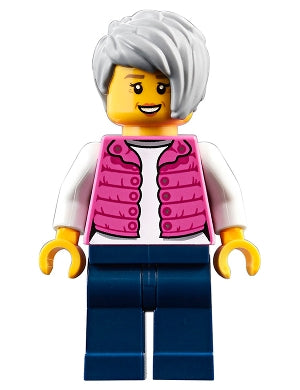 LEGO® Minifigure Town cty0912 Camper Female Dark Pink Jacket Dark Blue Legs Ligh