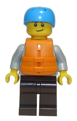 LEGO® Minifigure Town cty0914 Rafter Adult Son Dark Azure Sports Helmet Orange 2