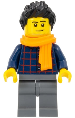 LEGO® Minifigure Town cty0939 Street Performer/Busker Male Dark Blue Plaid Butto