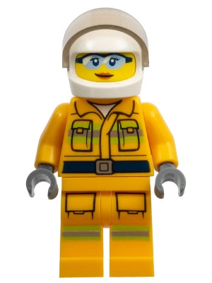 LEGO® Minifigure Town cty0961 Fire Reflective Stripes Bright Light Orange Suit W