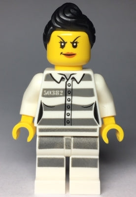 LEGO® Minifigure Town cty0979 Sky Police Jail Prisoner 50382 Prison Stripes Fema