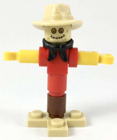 LEGO® Minifigure Town cty0986 Scarecrow Tan Fedora Black Bandana Red Shirt