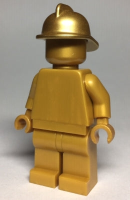 LEGO® Minifigure Town cty0989 Statue Pearl Gold w/Metallic Gold Fire Helmet