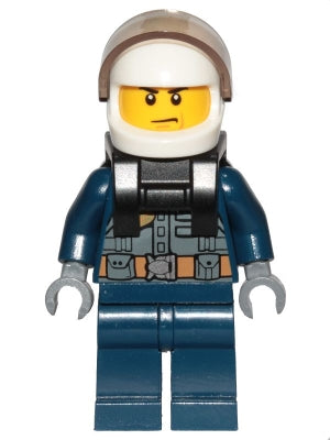 LEGO® Minifigure Town cty1007 Police City Pilot Jacket w/Dark Bluish Gray Vest D