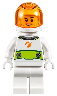 LEGO® Minifigure Town cty1009 Astronaut Male White Spacesuit w/Lime Belt Trans O