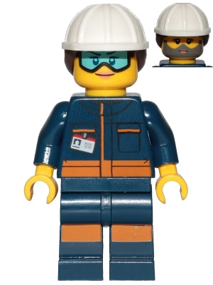 LEGO® Minifigure Town cty1038 Rocket Engineer Female Dark Blue Jumpsuit White Co