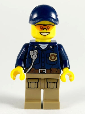 Preowned LEGO® Minifigure – Town cty1091 Mountain Police Officer Male Orange Sunglasses