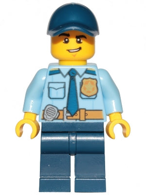 Preowned LEGO® Minifigure – Town cty1155 Police City Officer Shirt w/Dark Blue Tie and Gold