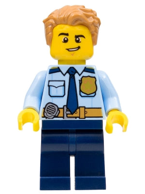 LEGO® Minifigure Town cty1158 Police City Officer Shirt w/Dark Blue Tie and Gold