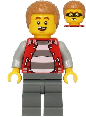 Preowned LEGO® Minifigure – Town cty1203 Police Crook Hacksaw Hank