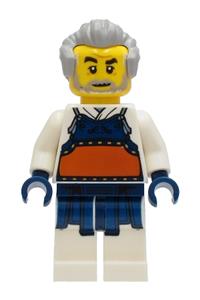 Preowned LEGO® Minifigure – Town cty1241 Kendo Instructor White Robe w/Dark Blue and Dark O