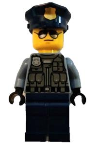 Preowned LEGO® Minifigure – Town cty1312 Police Officer Sand Blue Police Jacket Dark Blue L