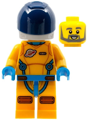 Preowned LEGO® Minifigure – Town cty1410 Lunar Research Astronaut Male Bright Light Orange