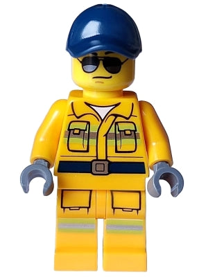 LEGO® Minifigure Town cty1592 Stuntz Crew Male Bright Light Orange Suit w/Reflec