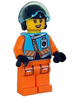 LEGO® Minifigure Town cty1610 Arctic Explorer Pilot Female Medium Azure Jacket N