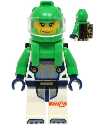 Preowned LEGO® Minifigure – Town cty1726 Astronaut - Female, White Spacesuit