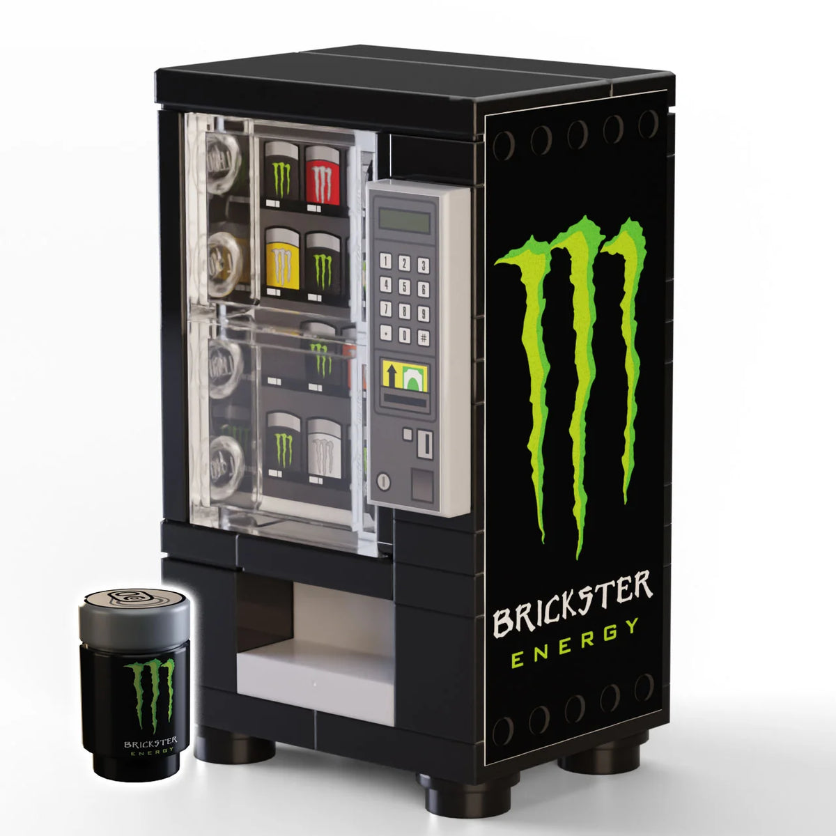 Brickster Energy Drink minifig vending machine custom build made with LEGO parts