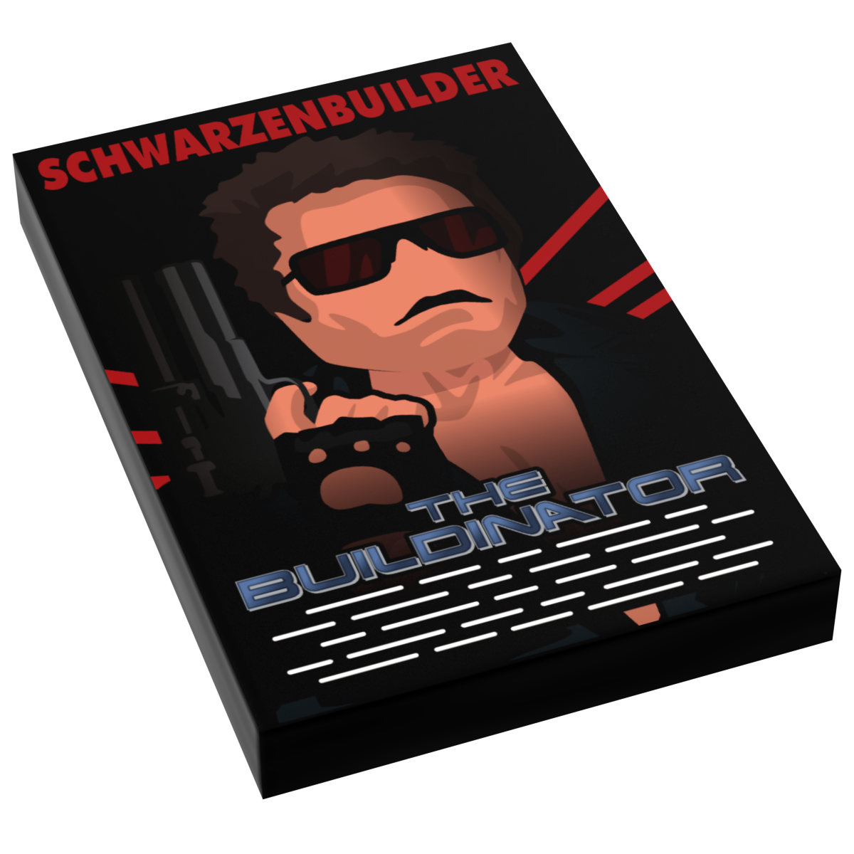 Terminating Movie Cover (2x3 Tile) made using LEGO parts