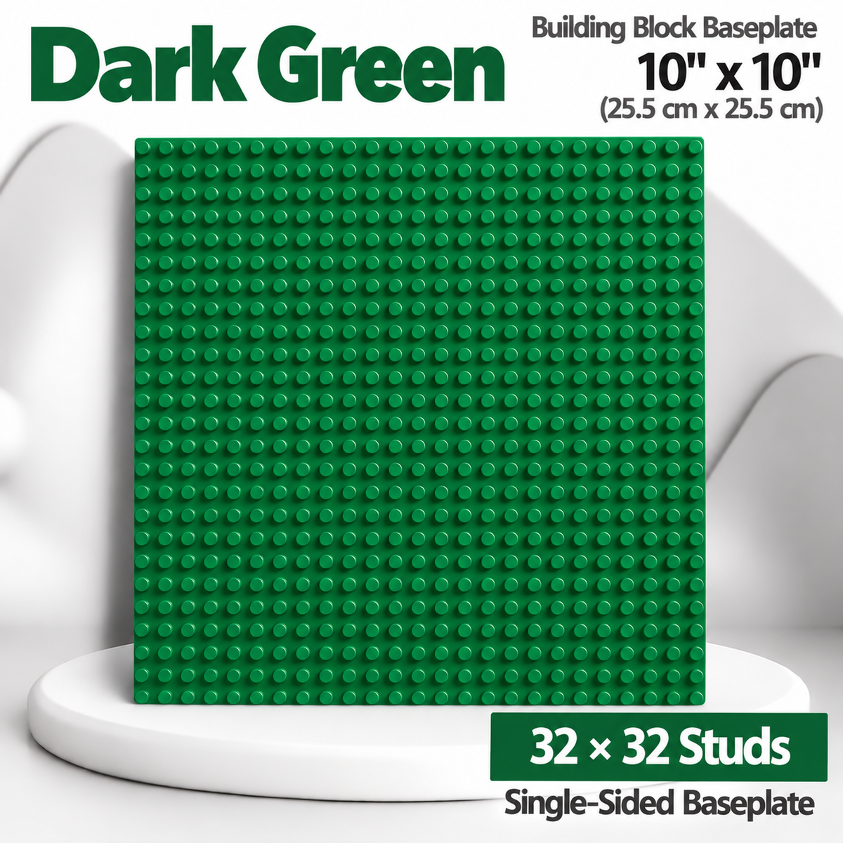Generic Brick Compatible 32x32 Baseplate – 10" x 10" | 9 Colors Available