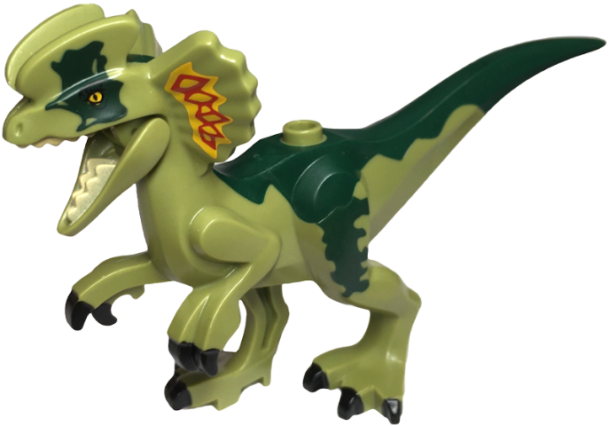 LEGO® Minifigure Animals – Dinosaur Dilophosaurus Second Version with Flexible Rubber Tail Dilo04