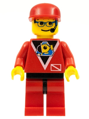 LEGO® Minifigure Town div011 Divers Control 2 Red Legs w/Black Hips Red Cap